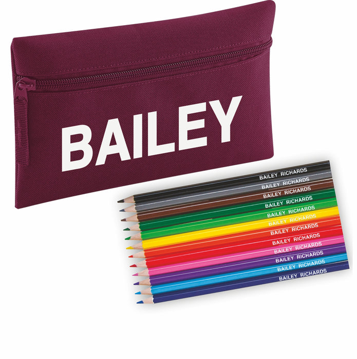 Pencil Case with 12 Colouring Pencils