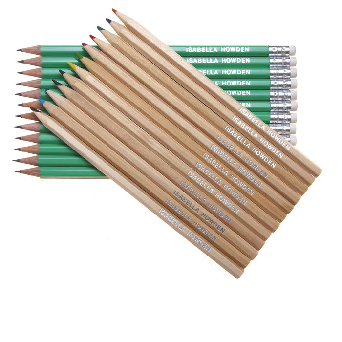 12 Natural Wood Colouring & 12 Graphite Pencils