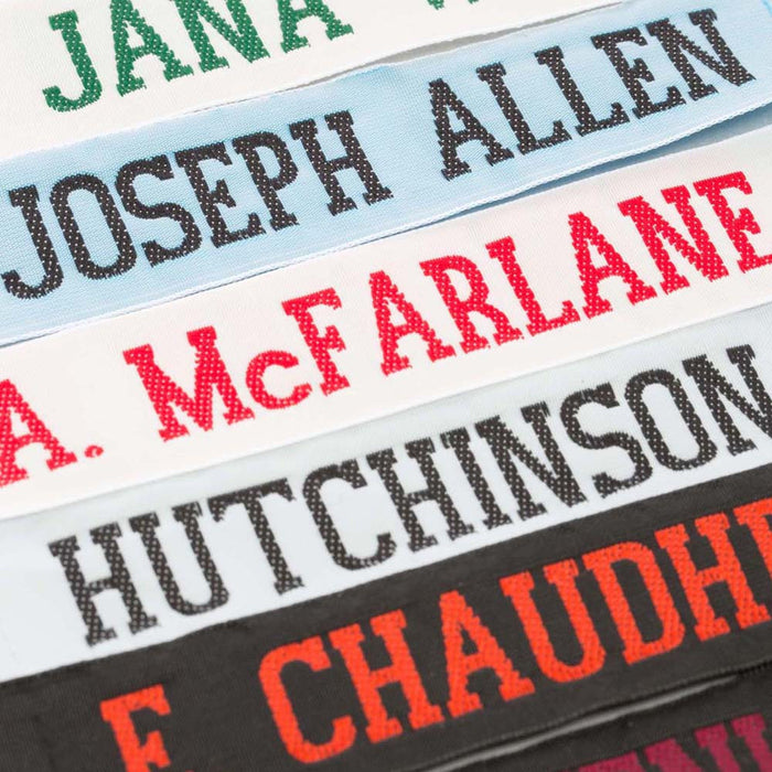One Inch Wide Woven Nametapes