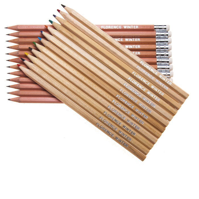 12 Natural Wood Colouring & 12 Graphite Pencils