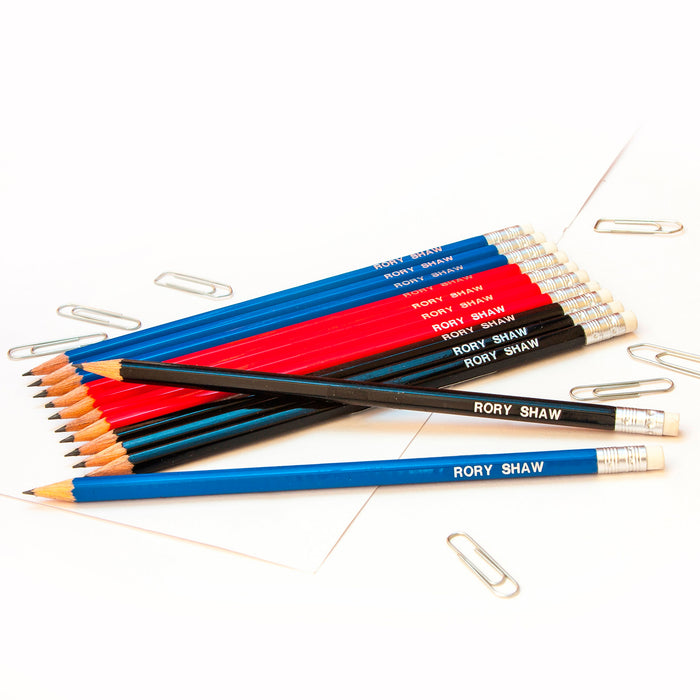 Hashtag # Pencils Embossed with Name
