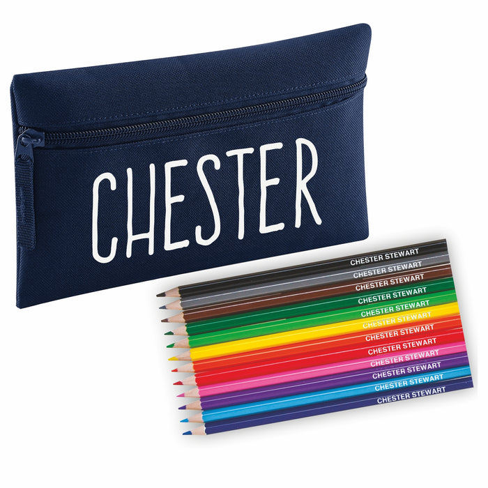 Pencil Case with 12 Colouring Pencils