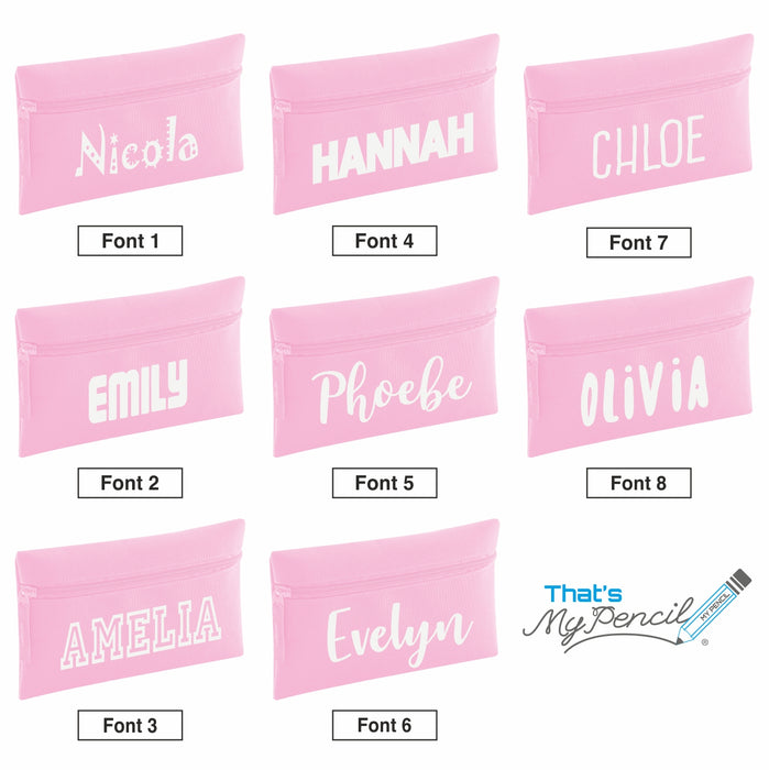 Zip Pencil Case Printed with Name