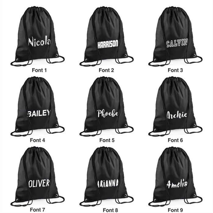 Pump/Swim Bag/Gym Sack with Name & Logo