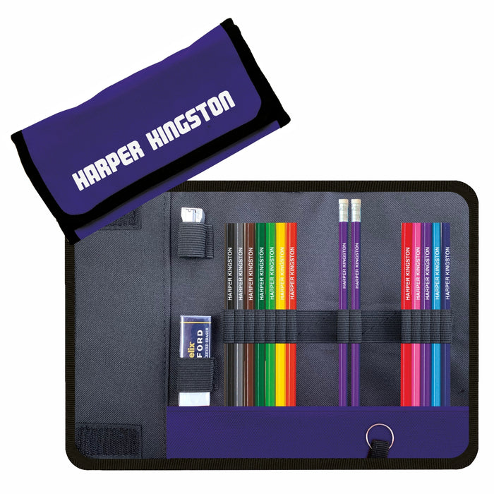 Wrap Case with Hexagonal Colouring Pencils