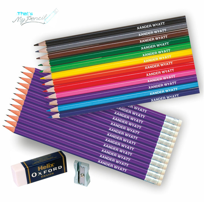 12 Colouring & 12 Graphite + Helix Eraser/Sharpener