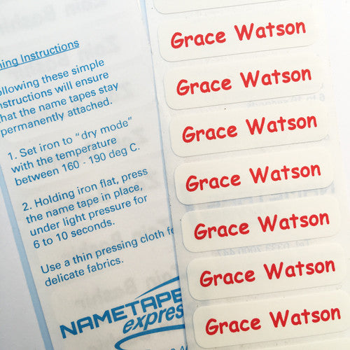 QuickPress™ Iron-on Nametapes