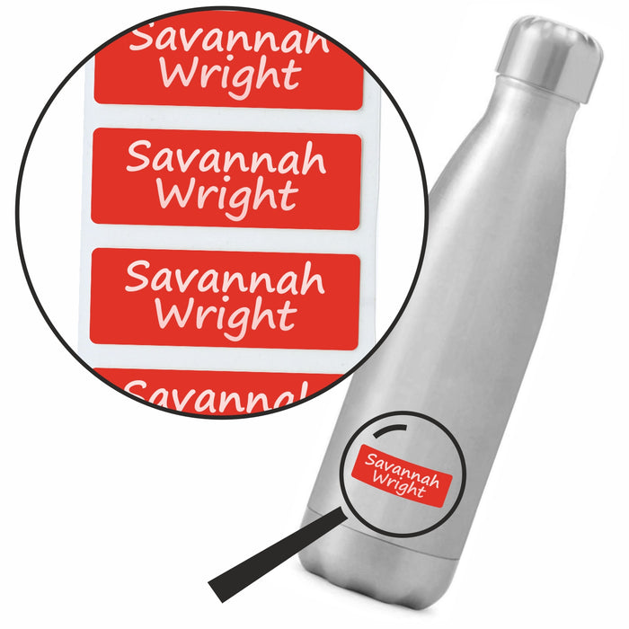 thumbnail image 2 of Personalised Water Bottle Labels – Dishwasher & Waterproof, Navy Blue, FunnyBone™ Stickers 2 of 4