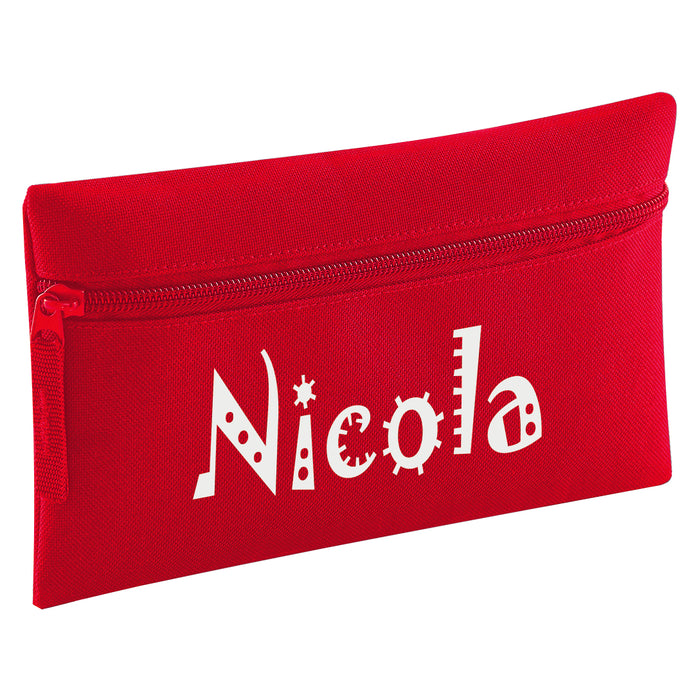 Zip Pencil Case Printed with Name