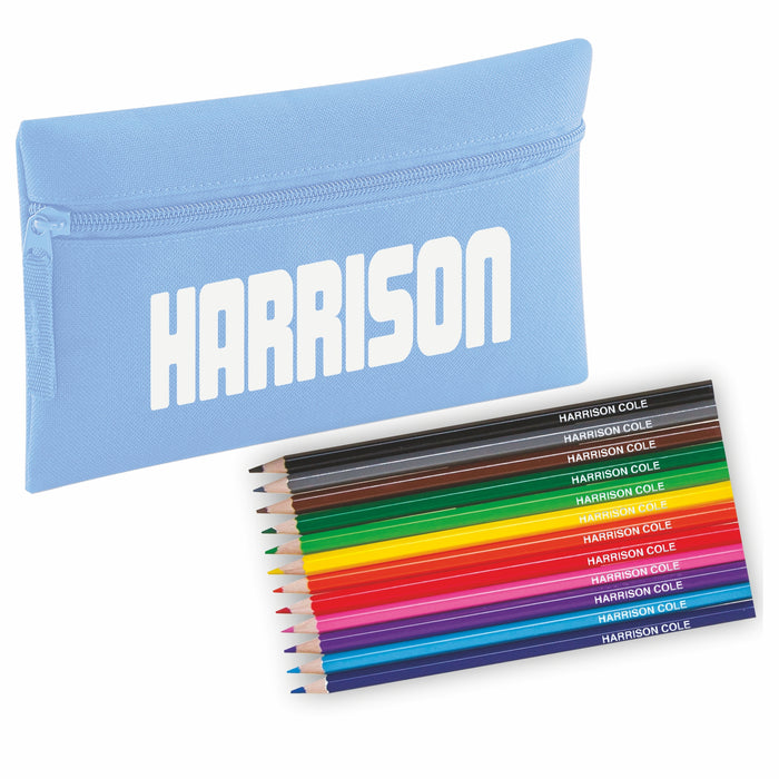 Pencil Case with 12 Colouring Pencils