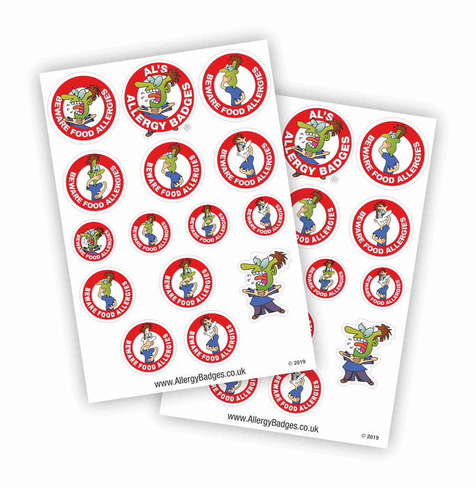 Food Allergy Warning Stickers