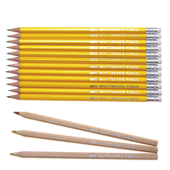 12 Graphite & 3 Rainbow Lead Pencils