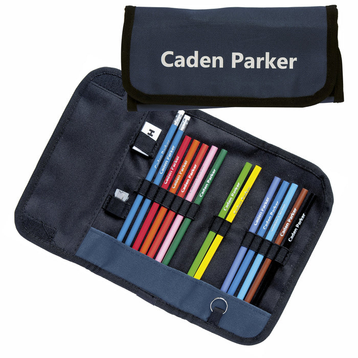 Wrap Case with Round Colouring Pencils