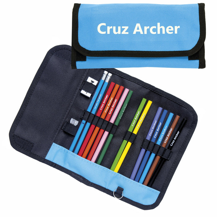 Wrap Case with Round Colouring Pencils
