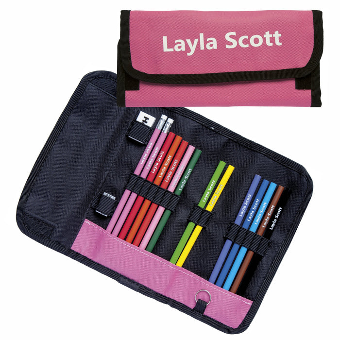 Wrap Case with Round Colouring Pencils