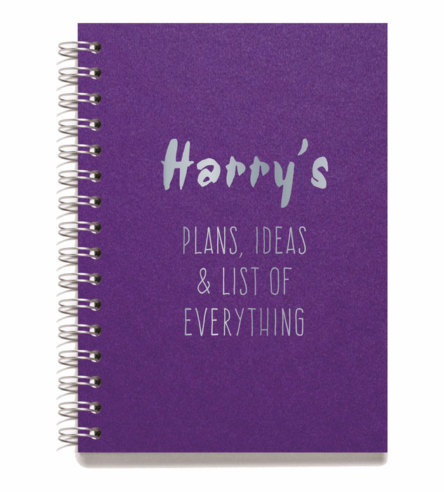 Personalised Wire Bound Note Books - Style E